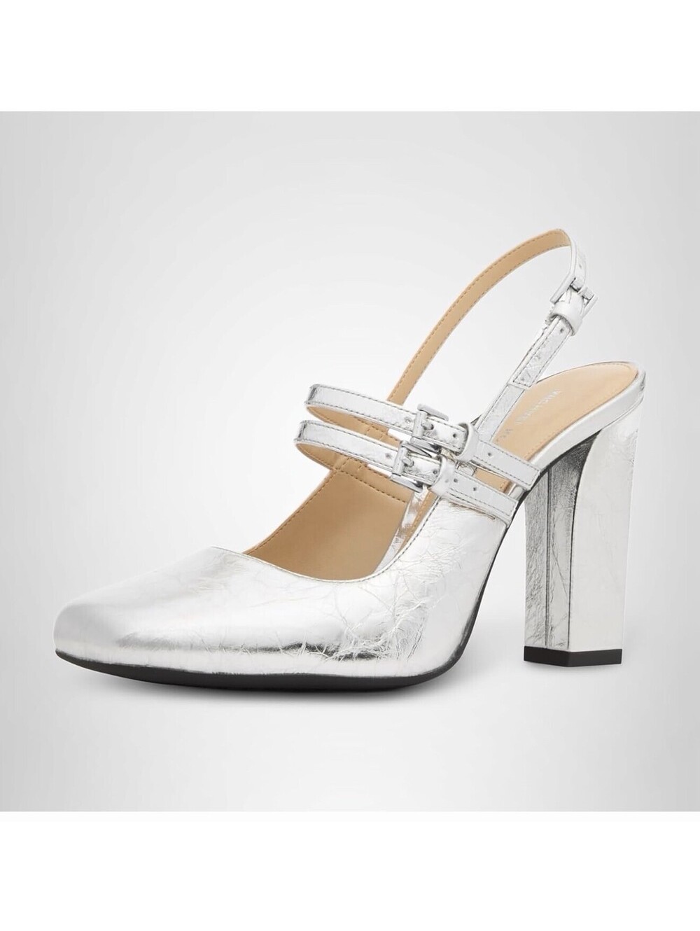 Michael Kors Womens Matilda Flex Sling Pump, Size 7, Double Buckle